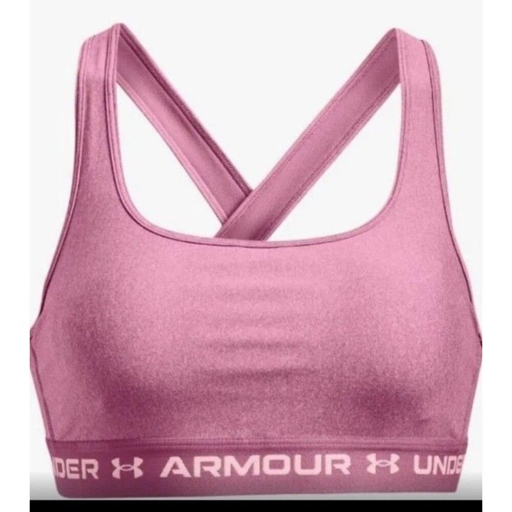 UNDER ARMOUR Crossback 2.0 Support Sports Bra 1361036 Pink Womens Size Medium